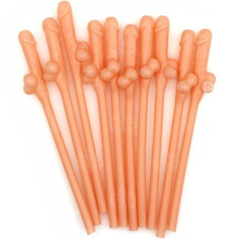 Pailles espiègles en forme de pénis (lot de 10) — DIABLO PICANTE