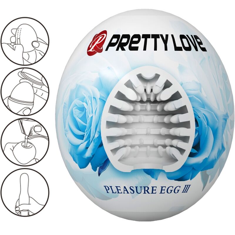 Masturbateur œuf blanc texturé — PRETTY LOVE PARTY UP