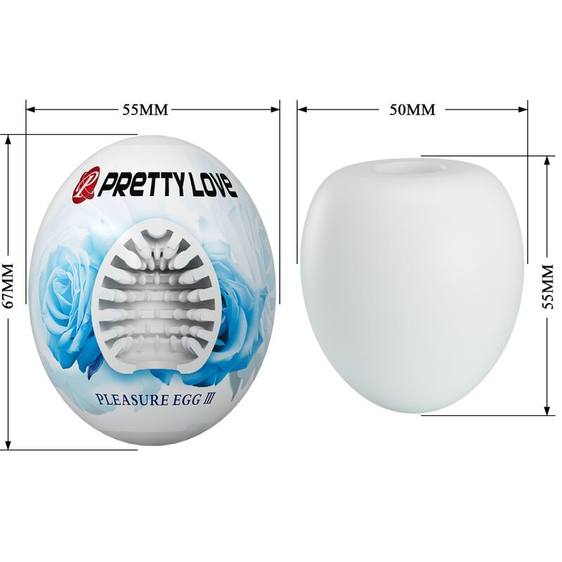 Masturbateur œuf blanc texturé — PRETTY LOVE PARTY UP