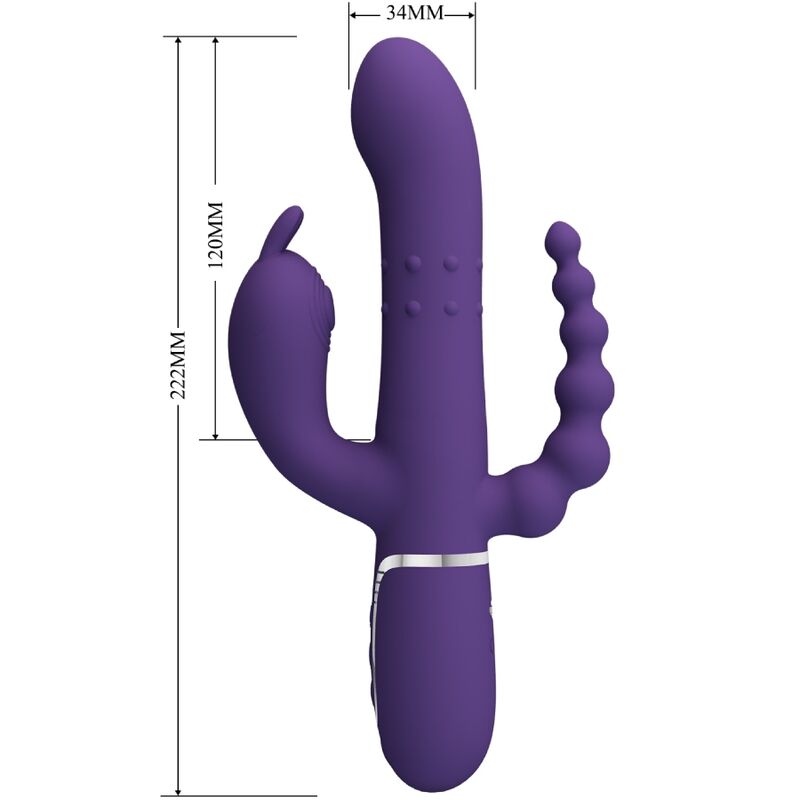 Vibrateur multifonction triple stimulation 4 en 1 — PRETTY LOVE FLIRTATION