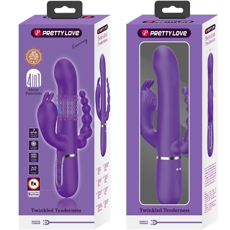 Vibrateur multifonction triple stimulation 4 en 1 — PRETTY LOVE FLIRTATION