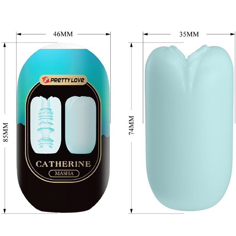 Uovo masturbatore a doppia texture blu — PRETTY LOVE FLIRTATION