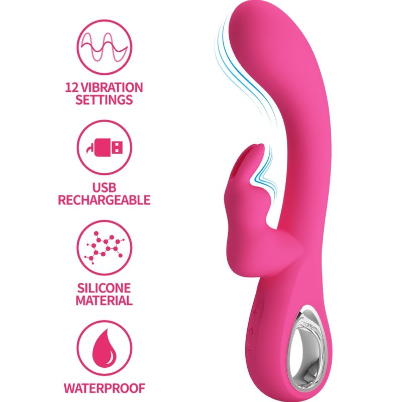 Vibrateur rabbit rechargeable double stimulation — PRETTY LOVE FLIRTATION