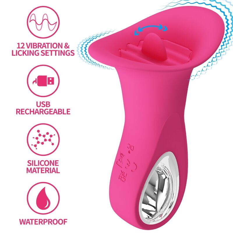 Vibrateur oral à langue vibrante 12 modes — PRETTY LOVE FLIRTATION