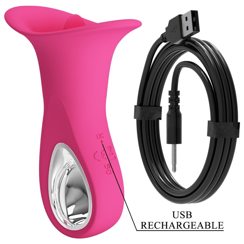 Oral-Vibrator mit vibrierender Zunge 12 Modi — PRETTY LOVE FLIRTATION