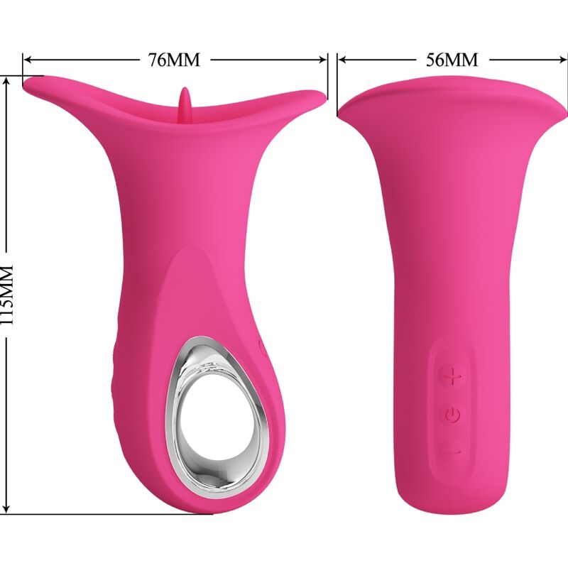 Oral-Vibrator mit vibrierender Zunge 12 Modi — PRETTY LOVE FLIRTATION