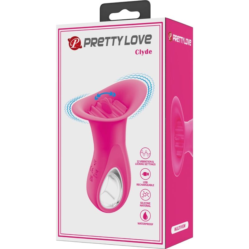 Oral-Vibrator mit vibrierender Zunge 12 Modi — PRETTY LOVE FLIRTATION