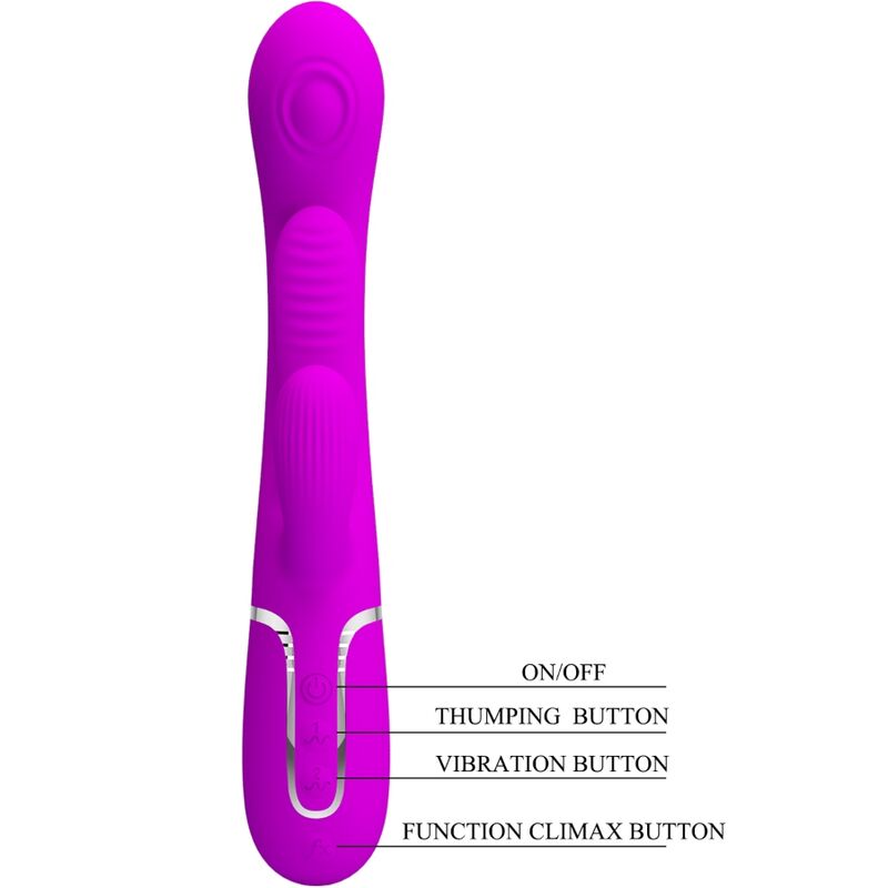 Vibromasseur lapin triple aux sensations soyeuses — PRETTY LOVE FLIRTATION