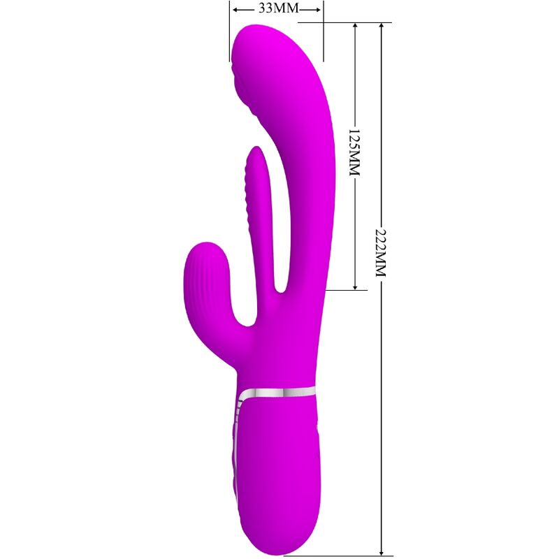 Vibromasseur lapin triple aux sensations soyeuses — PRETTY LOVE FLIRTATION
