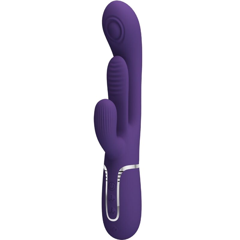 Vibromasseur lapin triple stimulation violet — PRETTY LOVE