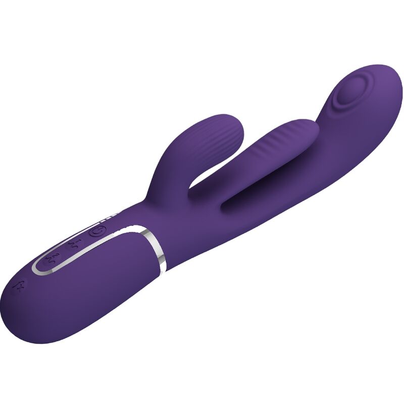 Vibromasseur lapin triple stimulation violet — PRETTY LOVE