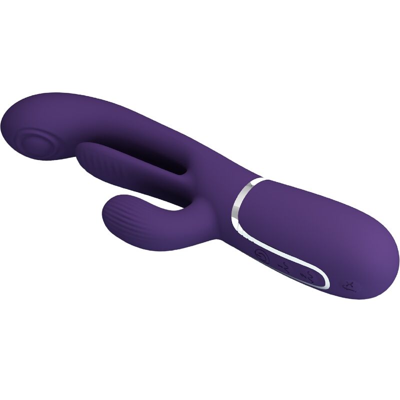 Vibromasseur lapin triple stimulation violet — PRETTY LOVE