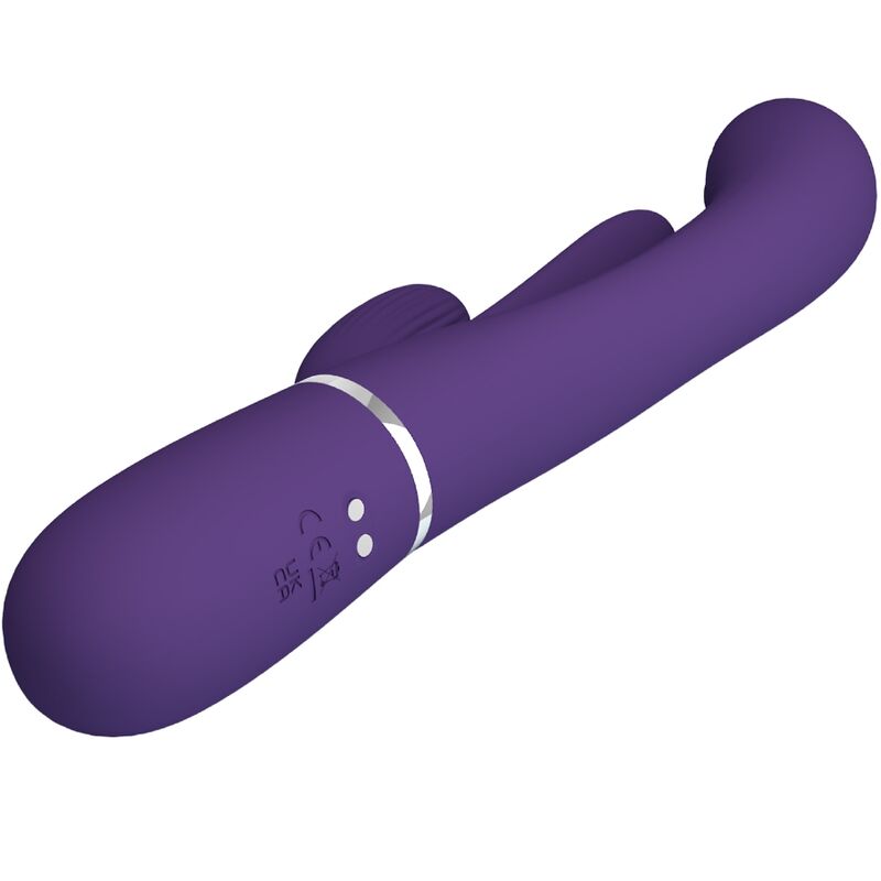 Vibromasseur lapin triple stimulation violet — PRETTY LOVE
