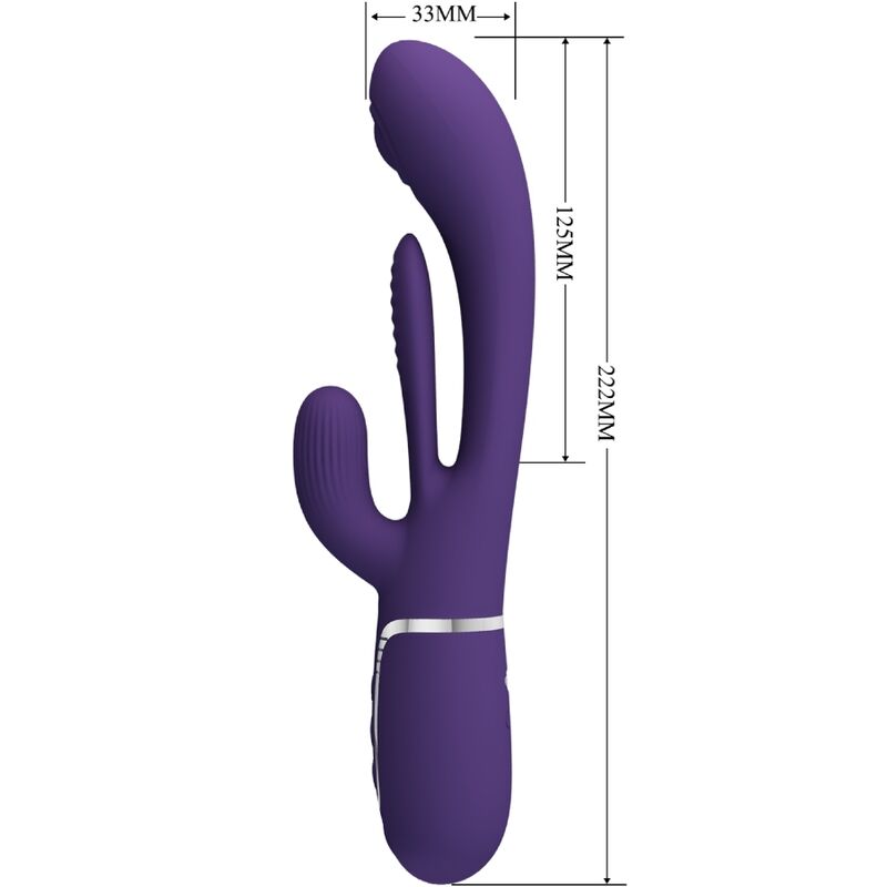 Vibromasseur lapin triple stimulation violet — PRETTY LOVE