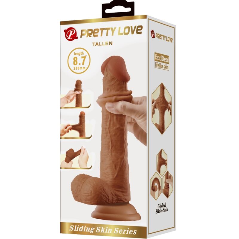 Grand gode réaliste 22 cm à ventouse — PRETTY LOVE