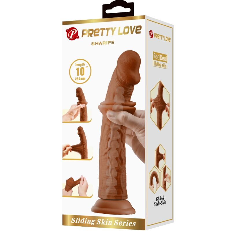Gode réaliste 25 cm à peau coulissante — PRETTY LOVE