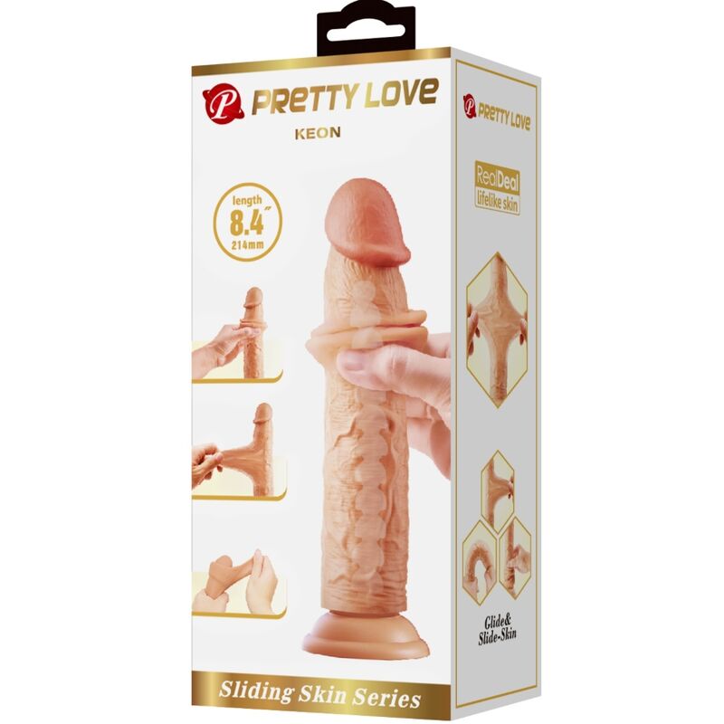 Godet réaliste à peau coulissante Keon 21 cm — PRETTY LOVE