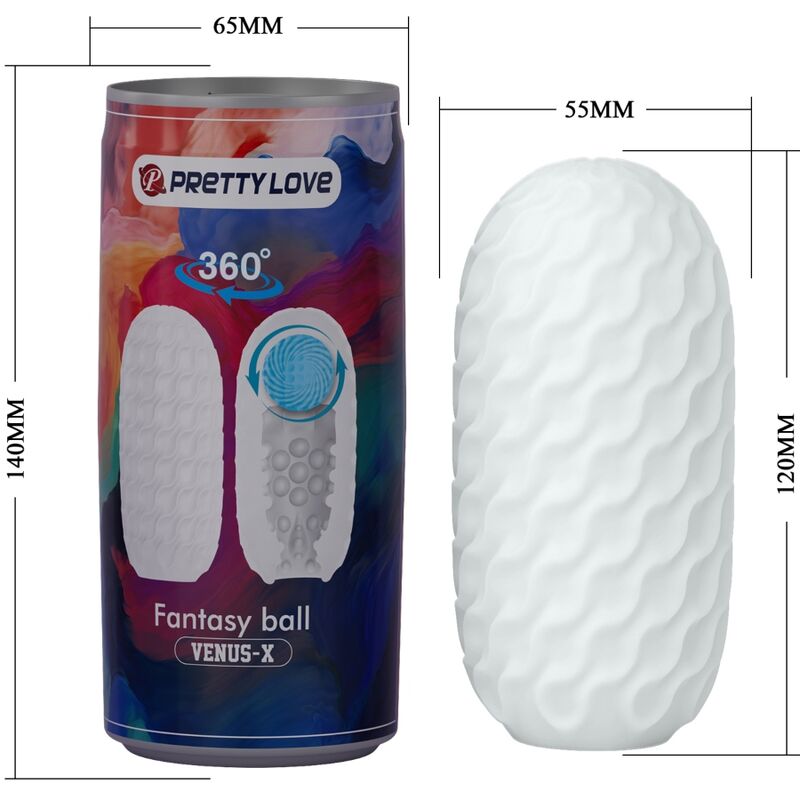 Texturierter Eier-Masturbator mit Magic Ball — PRETTY LOVE