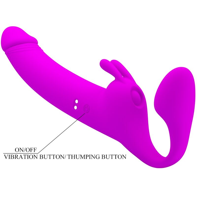 Gode-ceinture vibrant sans harnais 10 vibrations — PRETTY LOVE PARTY UP