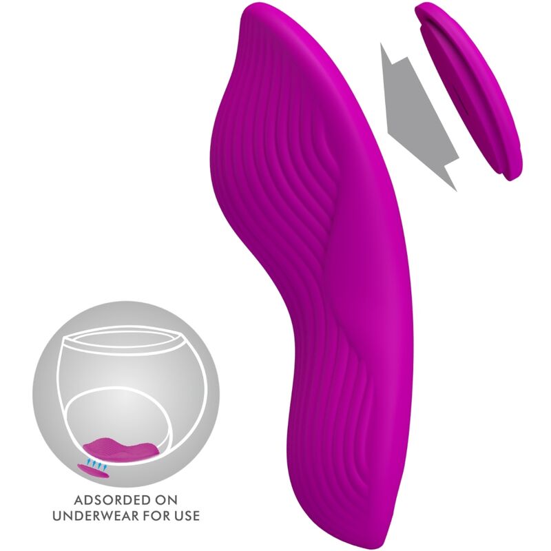 Stimulateur clitoridien à poser télécommandé en silicone rose — PRETTY LOVE PARTY UP
