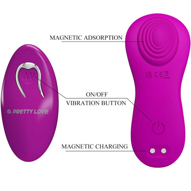 Stimulateur clitoridien à poser télécommandé en silicone rose — PRETTY LOVE PARTY UP