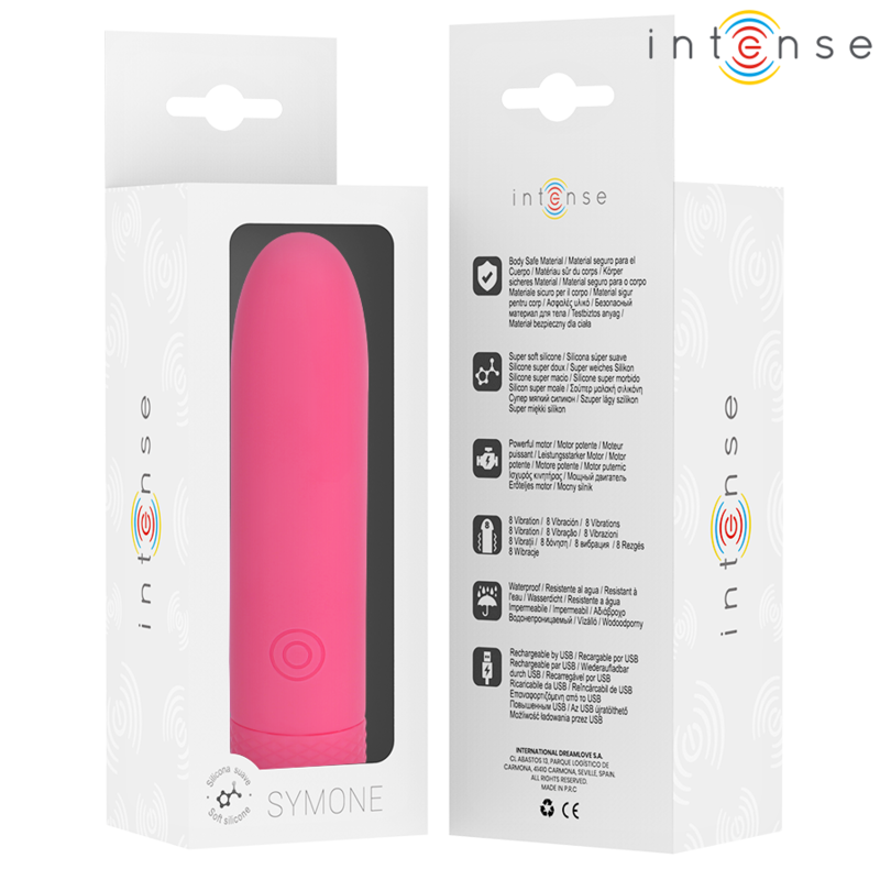 Bullet vibrant rechargeable Symone 8 modes — INTENSE FUN TOYS