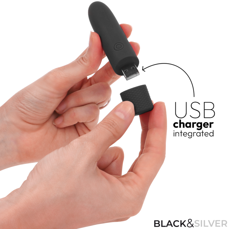 Bullet vibrant rechargeable Geri — BLACK&SILVER