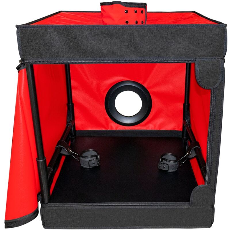 Cabine d'exploration Bukkake noir et rouge — SECRET DOME