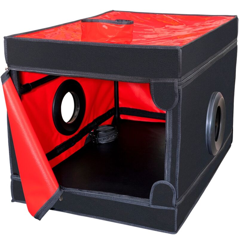 La Niche cabine de jeu privé noir et rouge — SECRET DOME