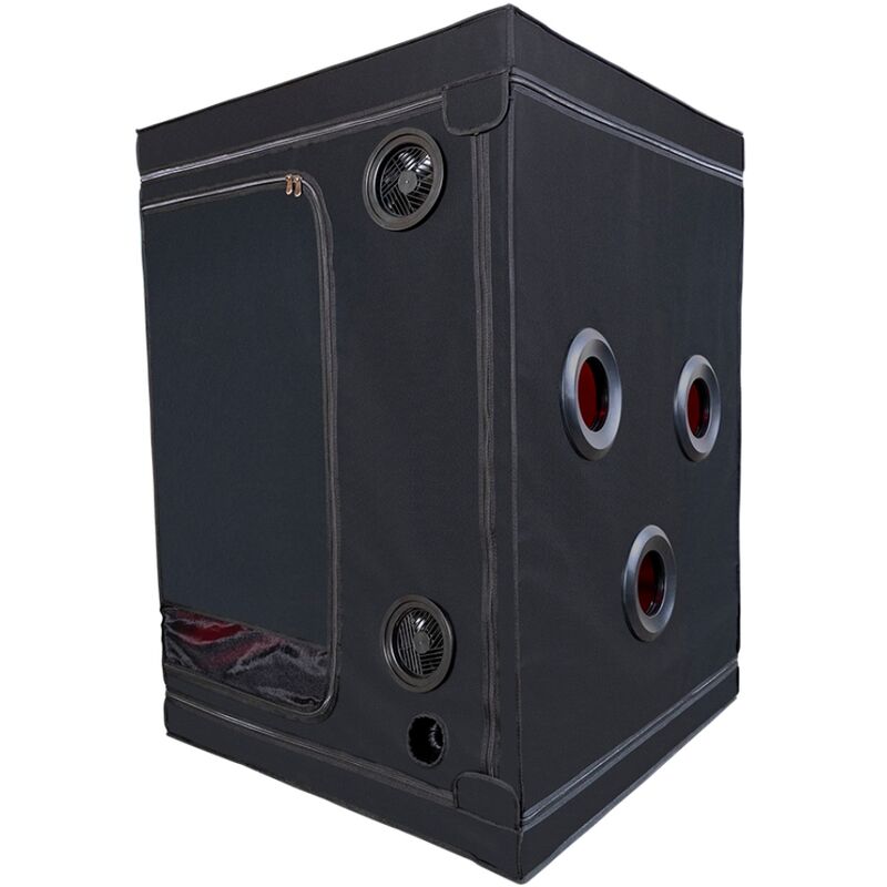 Cabine de jeu immersive scandale noir et rouge — SECRET DOME