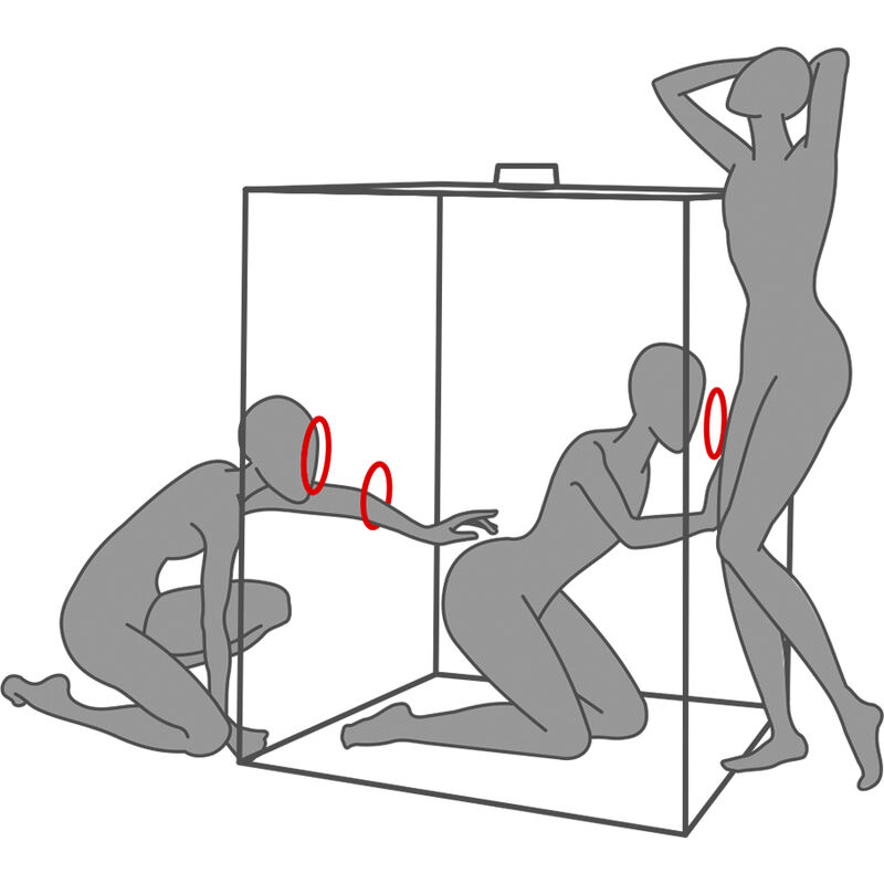Cabine de jeu immersive scandale noir et rouge — SECRET DOME
