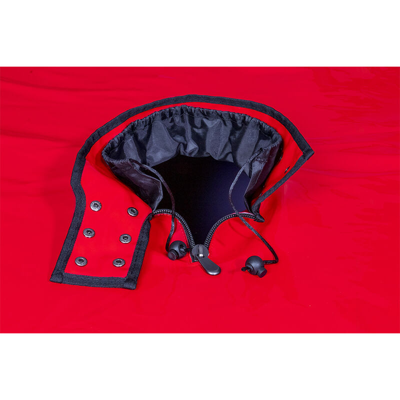 Cabine de jeu immersive scandale noir et rouge — SECRET DOME