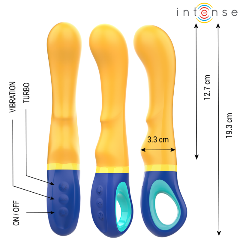 Vibrateur point G jaune Shaggy — INTENSE HIGH TECH