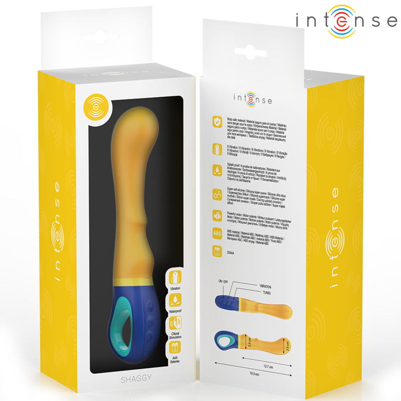 Vibrateur point G jaune Shaggy — INTENSE HIGH TECH