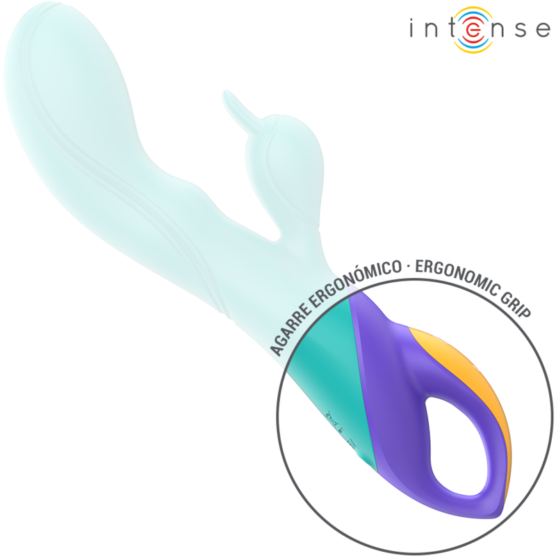 Vibrateur rabbit bleu double stimulation — INTENSE HIGH TECH