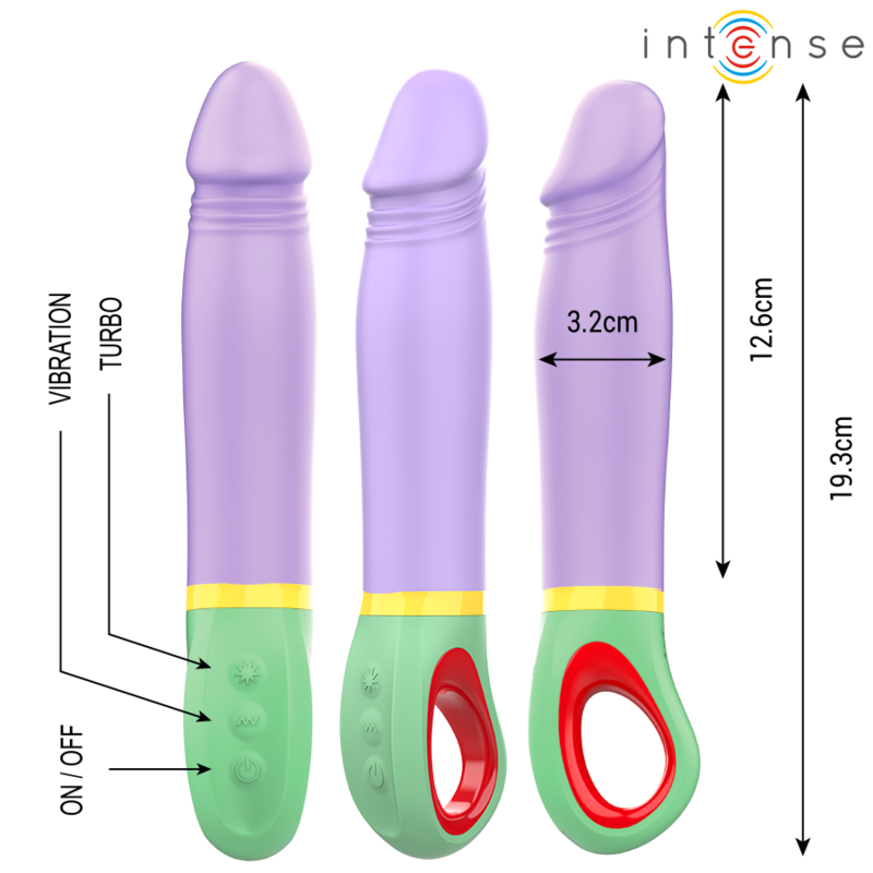 Vibromasseur violet classique puissant — INTENSE HIGH TECH