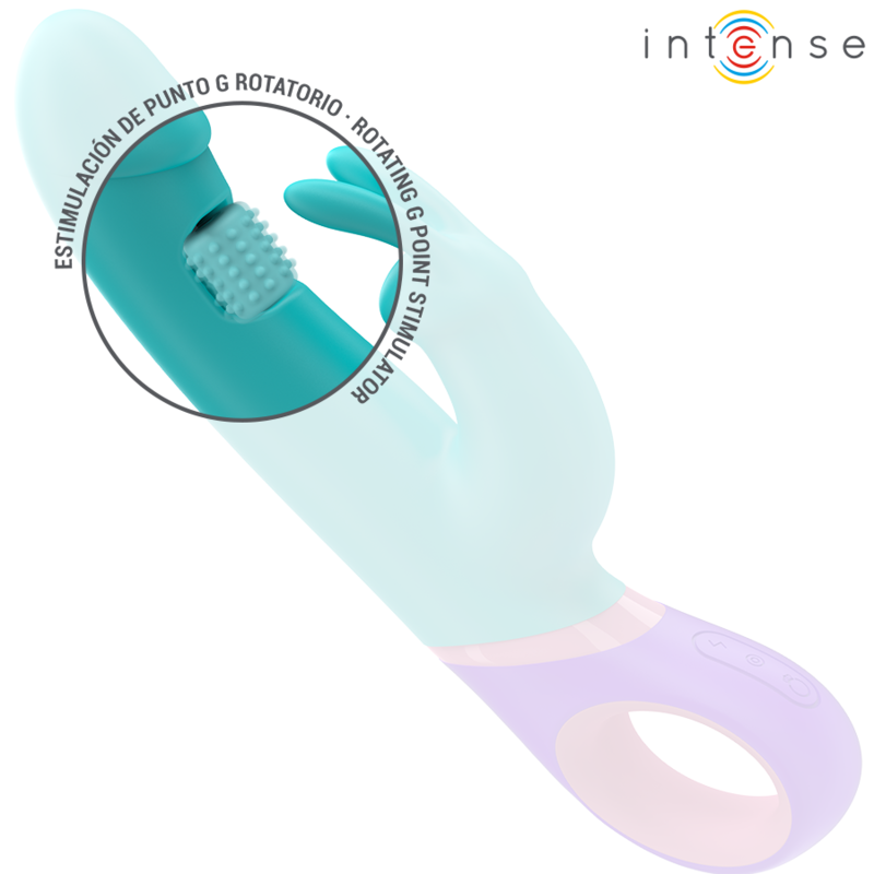 Vibrateur rabbit avec stimulateur rotatif point G — INTENSE HIGH TECH