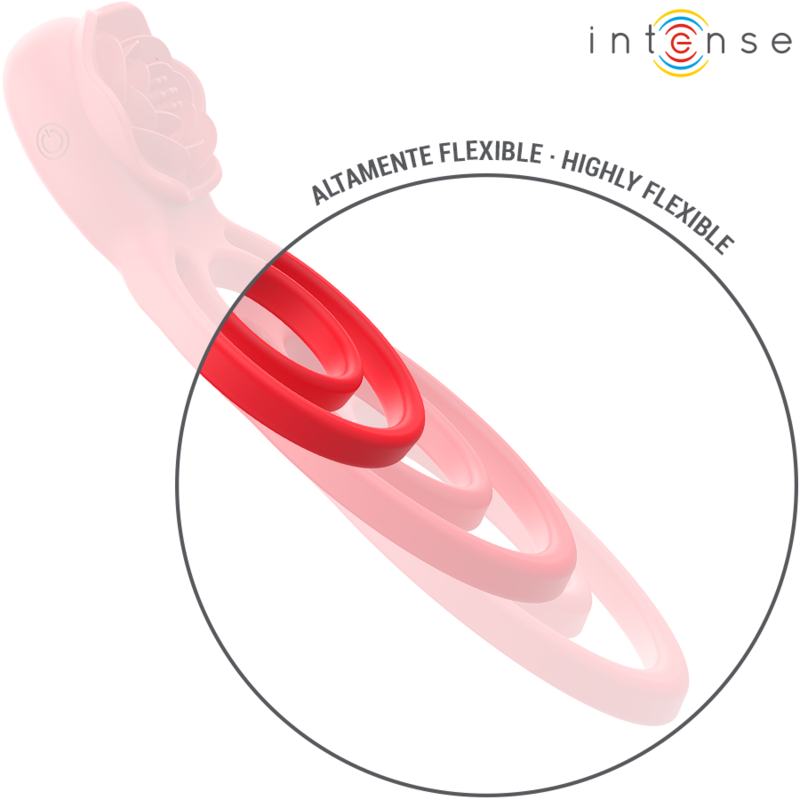 Stimulateur en forme de rose rouge vibrant 10 modes — INTENSE REMOTE CONTROL