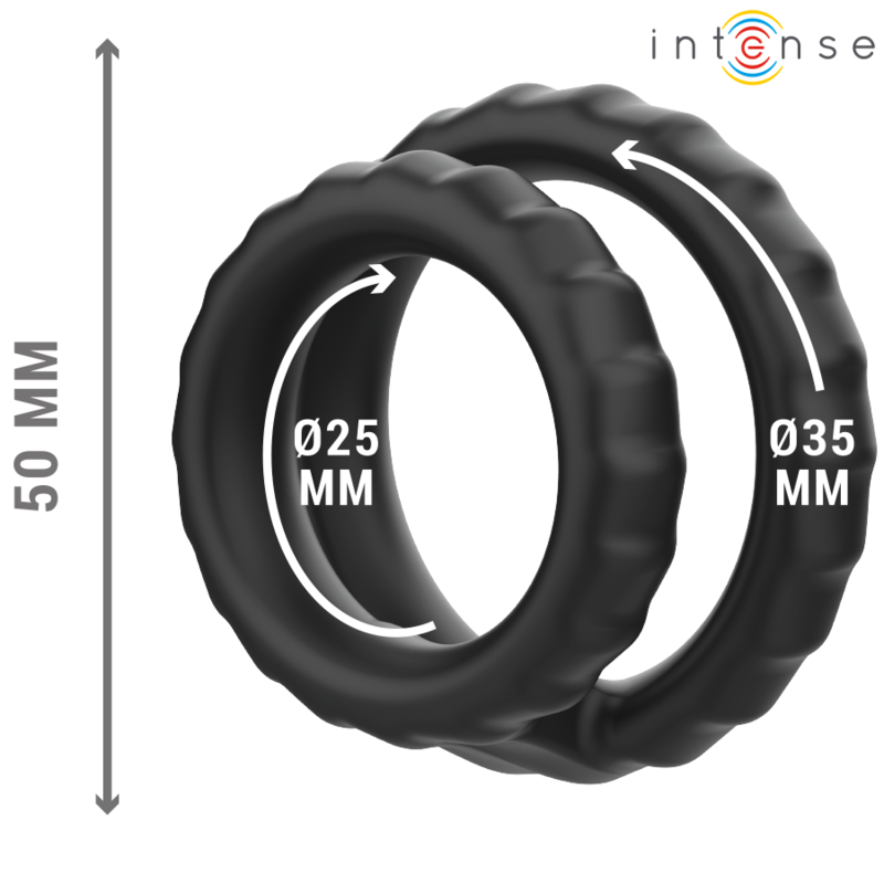Anneau double silicone Dewey — INTENSE FOR HIM