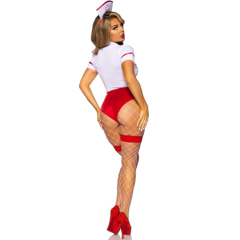Costume d'infirmière sexy rouge et blanc — LEG AVENUE COSTUMES