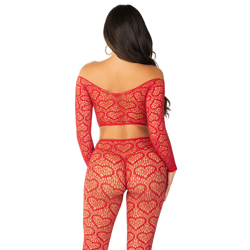Ensemble crop top et bas rouges — LEG AVENUE BODYSTOCKINGS