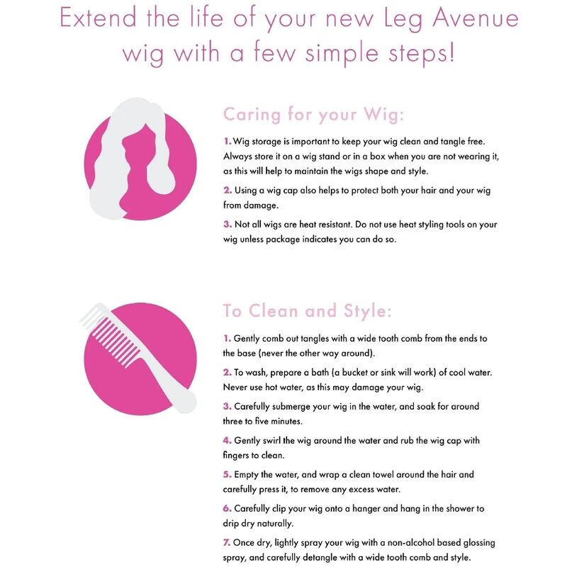 Perruque bob courte naturelle noir — LEG AVENUE ACCESSORIES