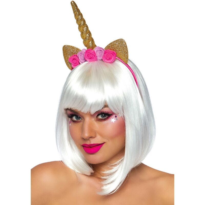 Bandeau licorne fleurs or — LEG AVENUE ACCESSORIES