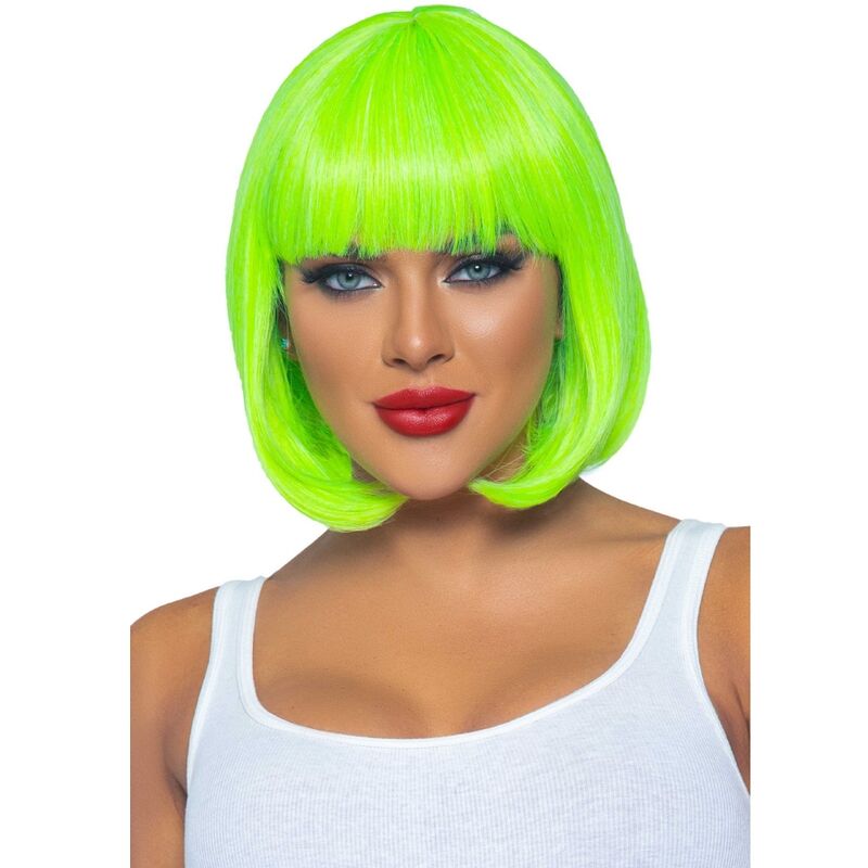 Perruque bob fluorescente vert fluo — LEG AVENUE ACCESSORIES