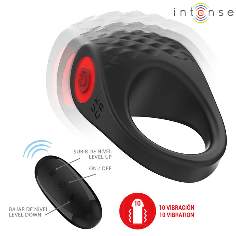 Anneau vibrant télécommandé 10 modes — INTENSE FOR HIM