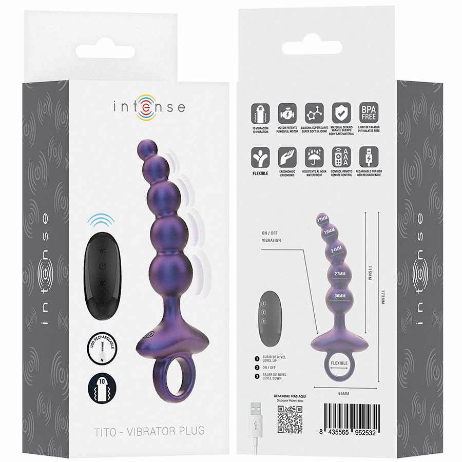 Plug anal vibrant TITO avec télécommande — INTENSE ANAL TOYS