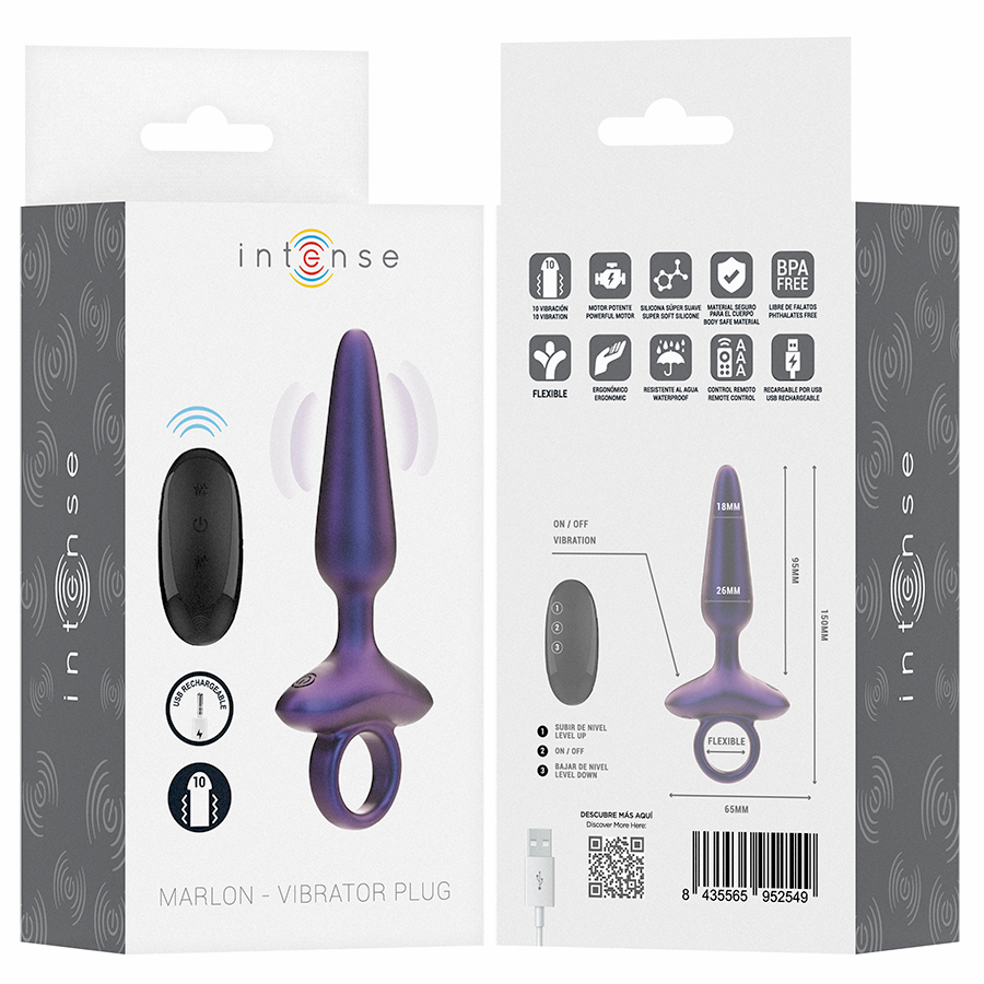 Plug anal vibrant télécommandé Marlon — INTENSE ANAL TOYS