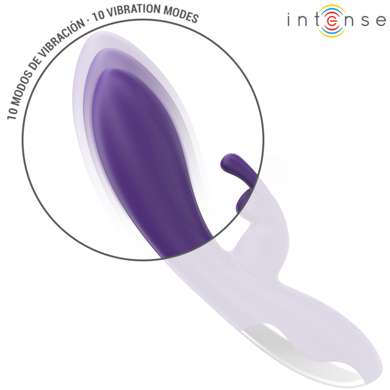 Vibromasseur rabbit violet 10 vibrations — INTENSE HIGH TECH