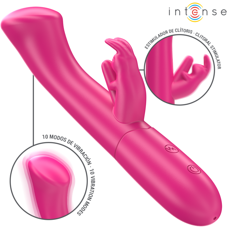 Vibromasseur rabbit Julieta 18,6 cm 10 vibrations — INTENSE HIGH TECH