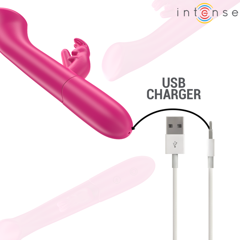 Vibromasseur rabbit Julieta 18,6 cm 10 vibrations — INTENSE HIGH TECH